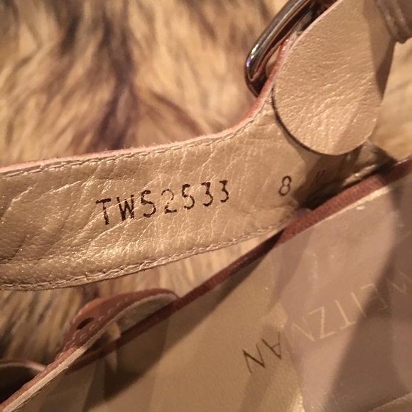 Stuart Weitzman Wedge Heel Sandal 8M - Picture 7 of 8